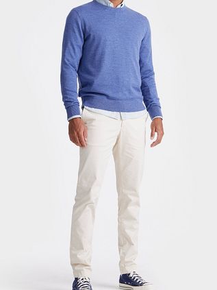 King Essentials The John Pull Merino Bleu Mid