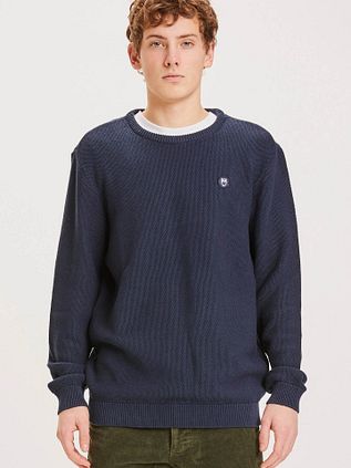 KnowledgeCotton Apparel Trøje Field Mørkeblå