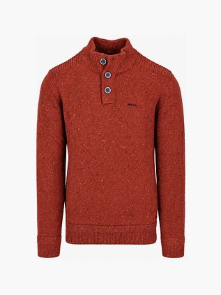 NZA Eltham Maglione Mezza Zip Rusty Orange