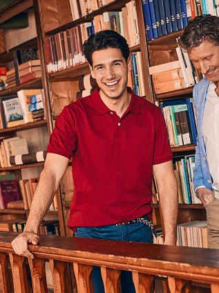 Steppin' Out Polo Piqué Bordeaux