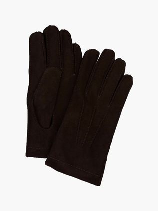 Profuomo Handsker i Brun Uld og Ruskind