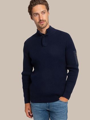 Suitable Mou Half Zip Pullover Navy
