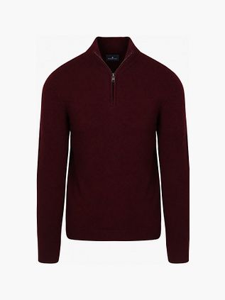 Steppin' Out Half Zip Pullover Merino Wool Burgundy