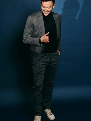 Suitable Jersey Suit Anthrazit