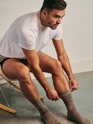 Suitable Merino-Sokker Beige 2-Pack