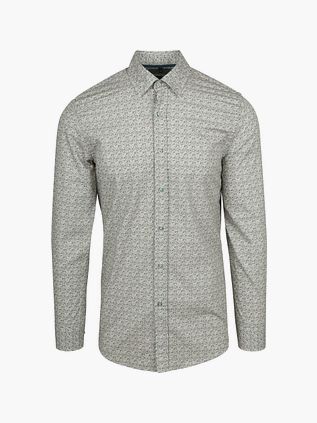 Suitable Skjorte med Paisley-mønster Grøn