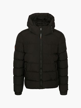 Superdry Pufferjakke med hætte, Sort