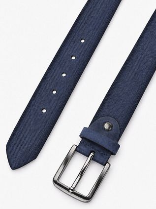 Suitable Belt Texture Suede Navy