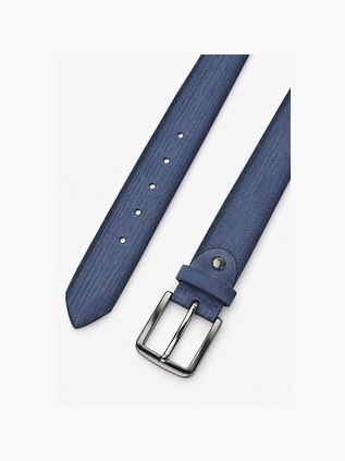 Suitable Belt Texture Suede Jeans Blue