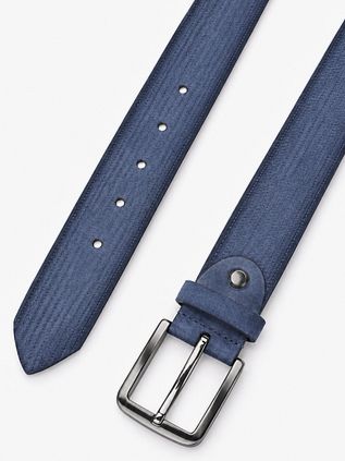 Suitable Gürtel Struktur Wildleder Jeansblau