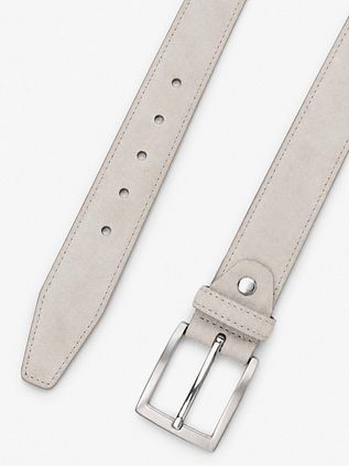 Suitable Belt Suede Leather Ecru