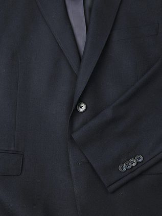 Suitable Klassisk Blazer i uld-blanding, Marineblå