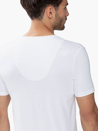 Camiseta de cuello en V Mey Dry Cotton blanca