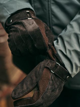 Suitable Semsket Handske Brun