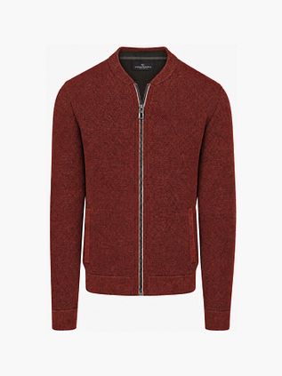 CASAMODA Cardigan Zip Structure Brique
