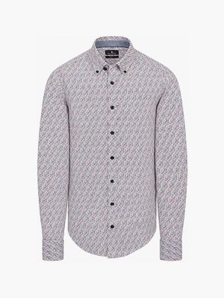 CASAMODA Chemise Imprimé Bleu Et Rouge