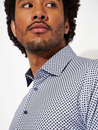 Camisa Desoto estampada azul