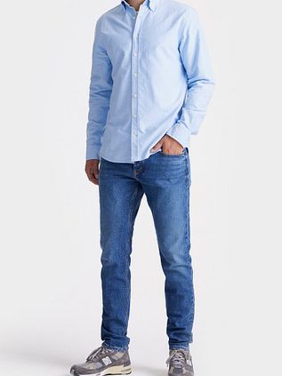 King Essentials The Tommy Oxford Skjorte Lyseblå