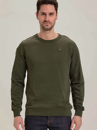 KnowledgeCotton Apparel Elm Pullover Mørkegrøn