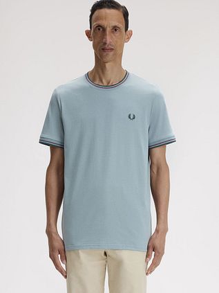 Fred Perry Twin Tipped T Shirt Blau 98A