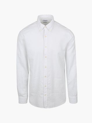 McGregor Skjorte i Linsk Blend Hvit