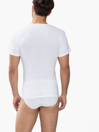 Mey Noblesse T-Shirt de cuello de pico Blanco
