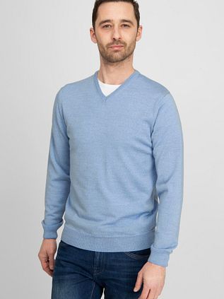 Suitable Pullover V-Ausschnitt Wolle Hellblau