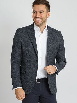 Passerende Birds Eye Colbert i Merinould i Marineblå