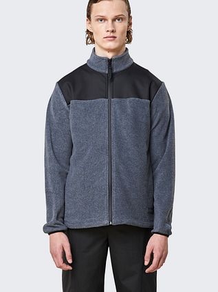 Rains Fleece Zip Jacke Dunkelgrau