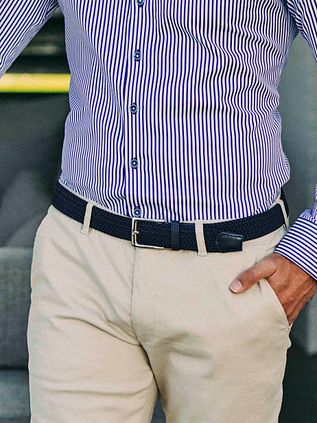 Geweven Riem Donkerblauw