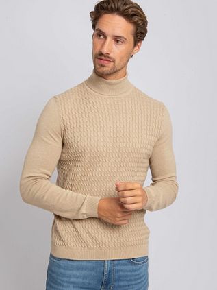 Suitable Turtleneck Cable Beige