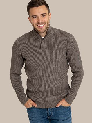 Suitable Mou Half Zip Pullover Taupe
