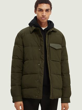 Scotch and Soda Chaqueta Acolchada Verde Oscuro