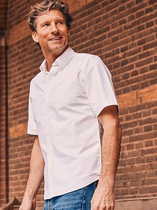 Steppin' Out Short Sleeve Shirt Oxford Yale White