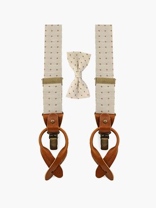 Sir Redman Hängslen Combo Pack Dapper Dot Beige