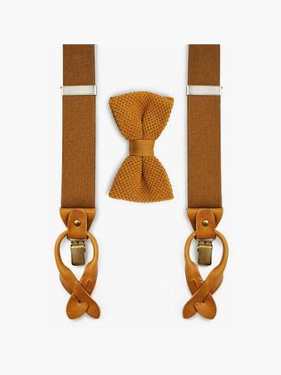 Sir Redman Hosenträger Combi Pack Cognac