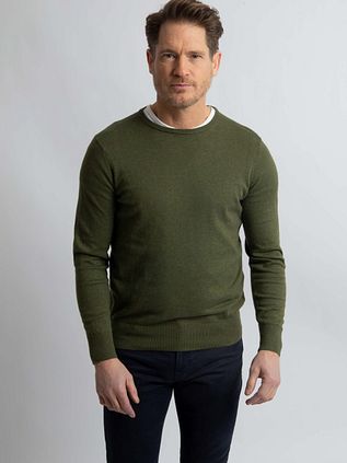 Steppin' Out Pullover Cotton Cashmere Olivgrün