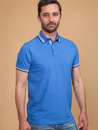 Suitable Poloshirt Brick Mid Blau