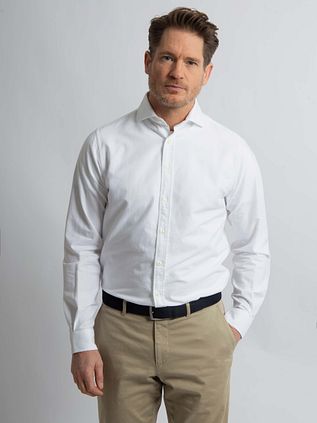 Steppin' Out Skjorte Oxford Hvid