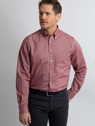 Steppin' Out Skjorte Twill Rød