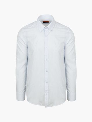 Suitable Chemise Coton Slub Bleu Clair