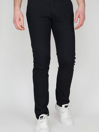 Suitable Chino Mørkeblå Mønstret