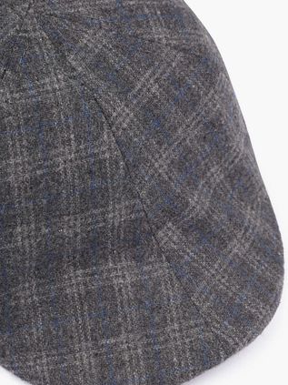 Suitable Peaky Cap Vævet Rutet Grå