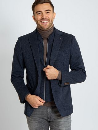 Suitable Jakke Med Indbyggede Lommer I Marineblå