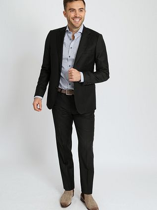 Suitable Kostym Ull Svart