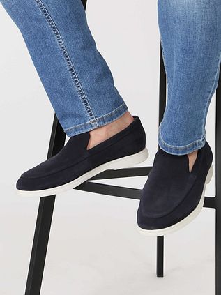 Suitable Mocassini Camoscio Navy