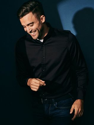 Suitable Satin Shirt Black