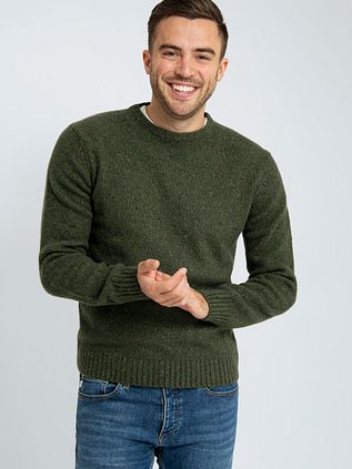 Suitable Trui Tweed Wol Mix Grön