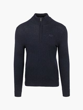 Superdry Henley Essential Half Zip granatowy