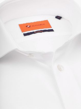 Suitable Shirt Knitted Piqué White